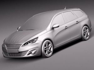 Peugeot 308 SW 2014 Model 3D