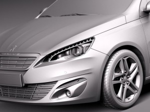 Peugeot 308 SW 2014 Model 3D
