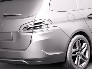 Peugeot 308 SW 2014 Model 3D