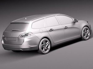 Peugeot 308 SW 2014 Model 3D