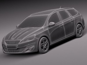 Peugeot 308 SW 2014 Model 3D