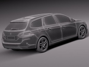 Peugeot 308 SW 2014 Model 3D