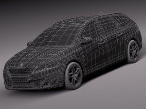 Peugeot 308 SW 2014 Model 3D