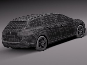 Peugeot 308 SW 2014 Model 3D