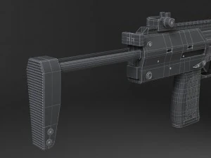 MP7A1 Submachine 3D Model