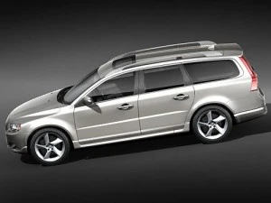 Volvo V70 2008 3D Model