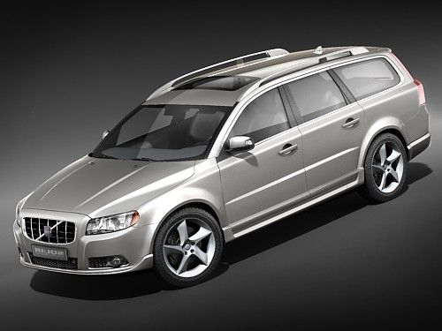 Volvo V70 2008 Model 3D .c4d .max .obj .3ds .fbx .stl .blend