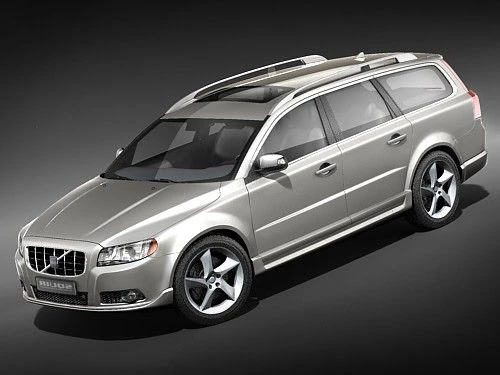Volvo V70 2008 3D Model .c4d .max .obj .3ds .fbx .stl .blend 
