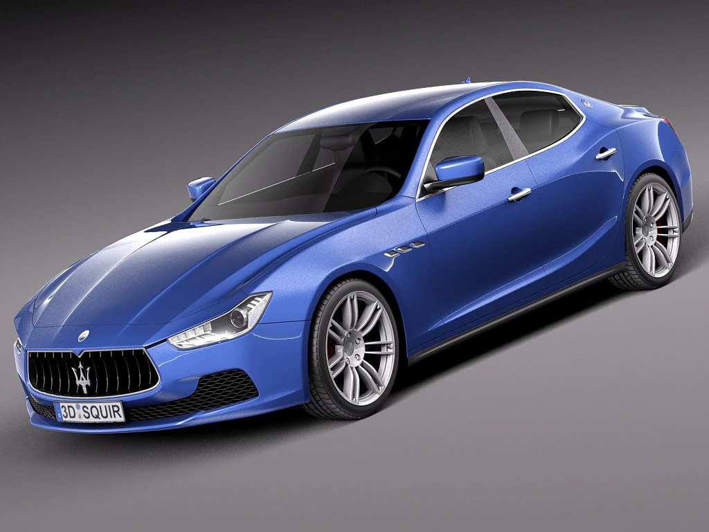 Maserati Ghibli 2014 3D Model .c4d .max .obj .3ds .fbx .stl .blend 