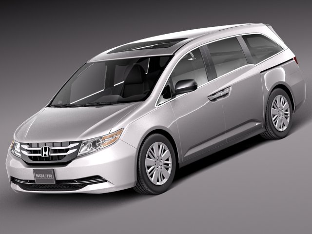 Honda Odyssey 2014 3D Model .c4d .max .obj .3ds .fbx .stl .blend 