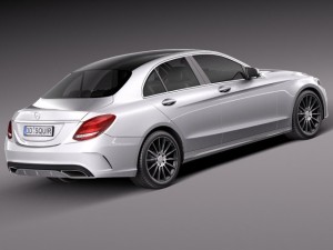 Mercedes-Benz C-class W205 2015 Sedan Modelo 3D