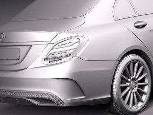 Mercedes-Benz C-class W205 2015 Sedan Modelo 3D