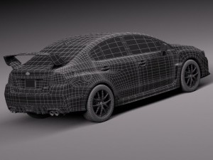Subaru Impreza WRX STI 2015 3D-Modell