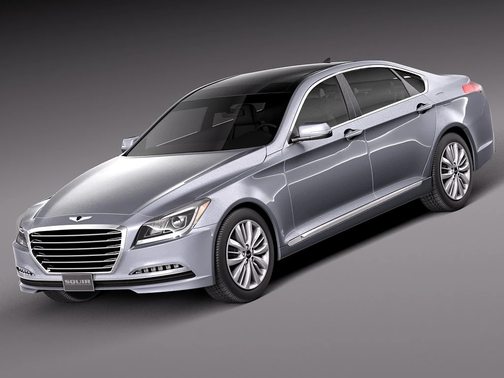Hyundai Genesis 2015 3D Model .c4d .max .obj .3ds .fbx .stl .blend 