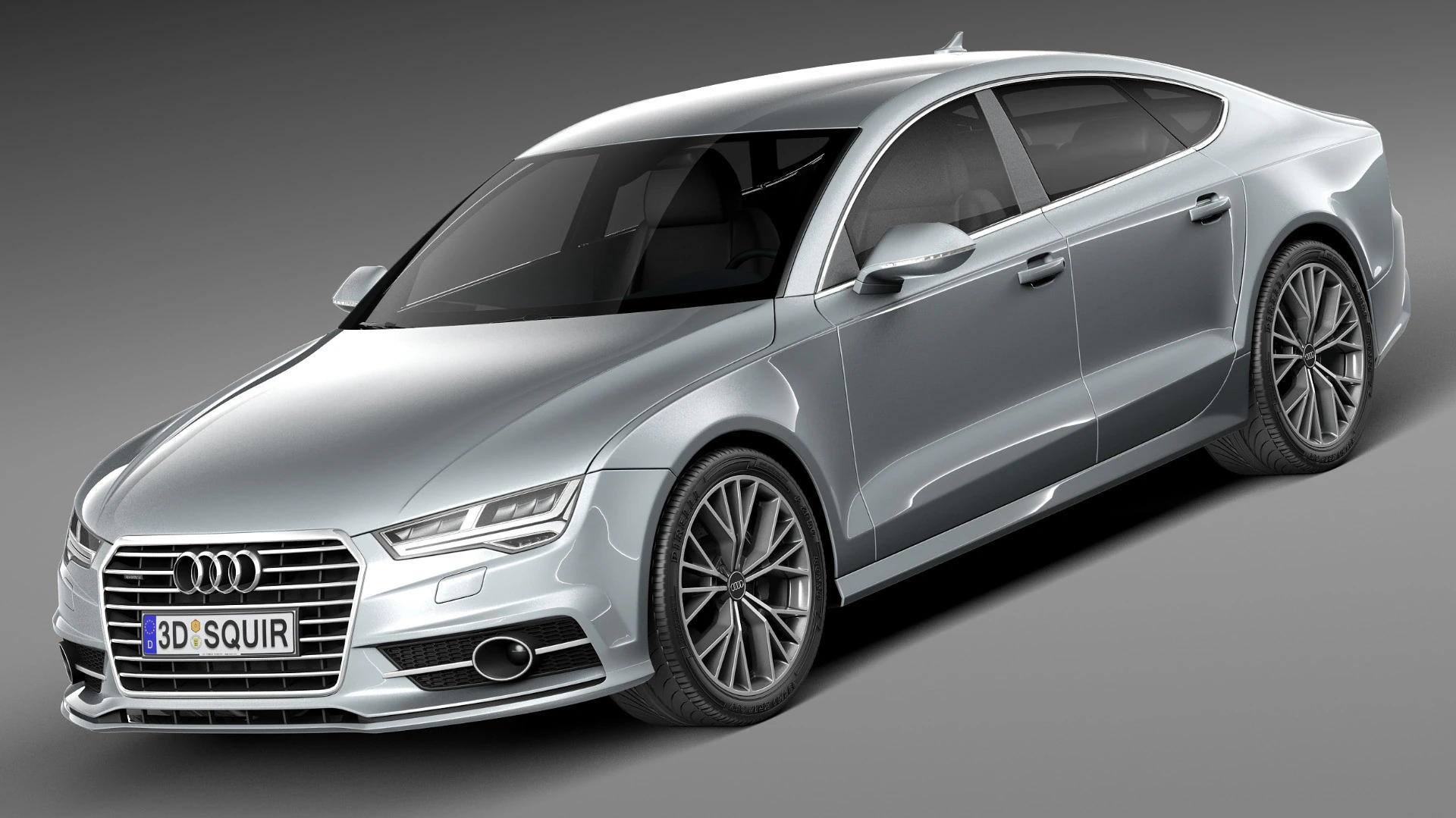Audi A7 2015 3D Model .c4d .max .obj .3ds .fbx .stl .blend 