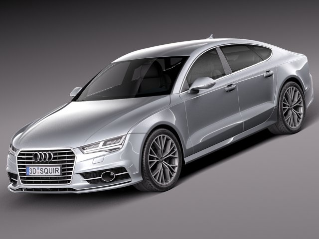 Audi A7 2015 Model 3D .c4d .max .obj .3ds .fbx .stl .blend 