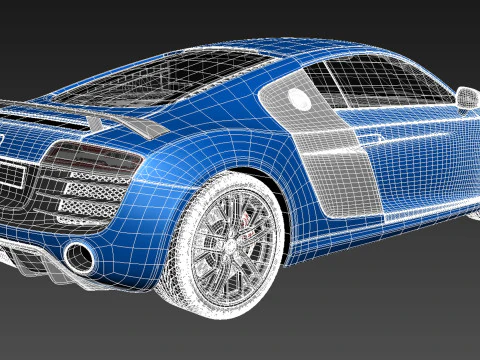 Audi R8 LMX 2015 3D Model