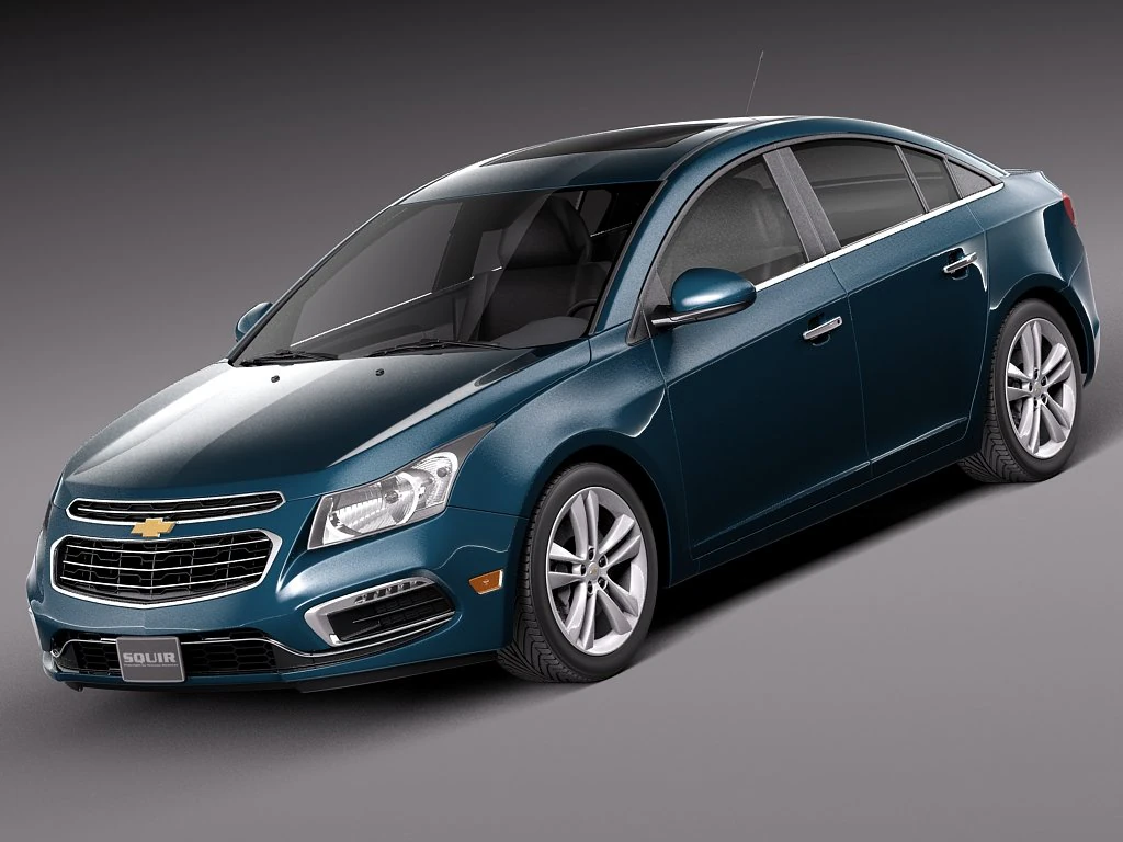 Chevrolet Cruze Sedan 2015 3D Model .c4d .max .obj .3ds .fbx .stl .blend 