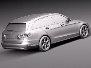 Mercedes-Benz C-class W205 2015 Estate 3D Model