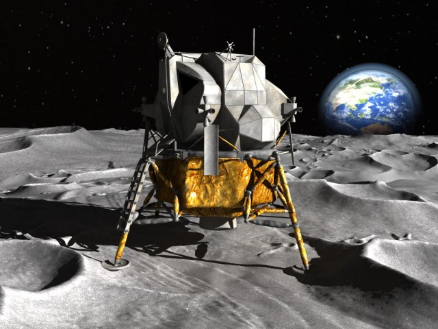 NASA Apollo Lunar Landing Module 3D मॉडल .c4d .max .obj .3ds .fbx .stl .blend 