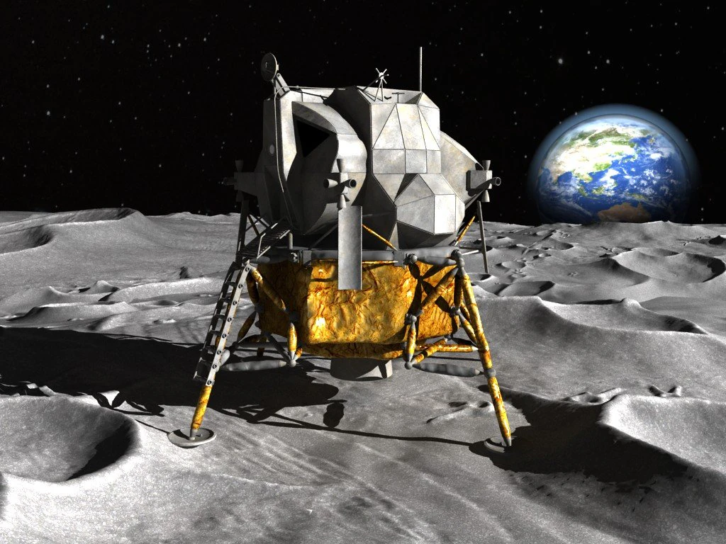 NASA Apollo Lunar Landing Module 3D Model .c4d .max .obj .3ds .fbx .stl .blend