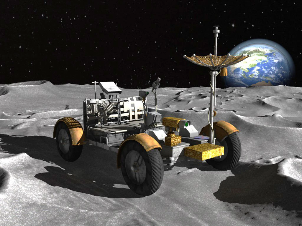 Apollo Lunar Rover Moon car 3D Model .c4d .max .obj .3ds .fbx .stl .blend 