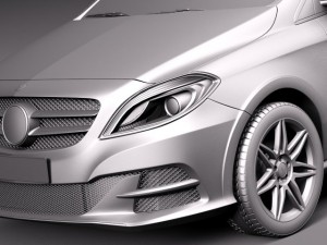 Mercedes-Benz B-class Electric Drive 2015 3D Модель