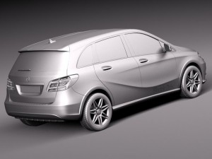 Mercedes-Benz B-class Electric Drive 2015 3D Модель