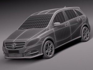 Mercedes-Benz B-class Electric Drive 2015 3D Модель