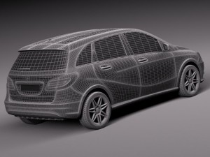 Mercedes-Benz B-class Electric Drive 2015 3D Модель