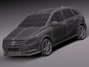 Mercedes-Benz B-class Electric Drive 2015 3D Модель