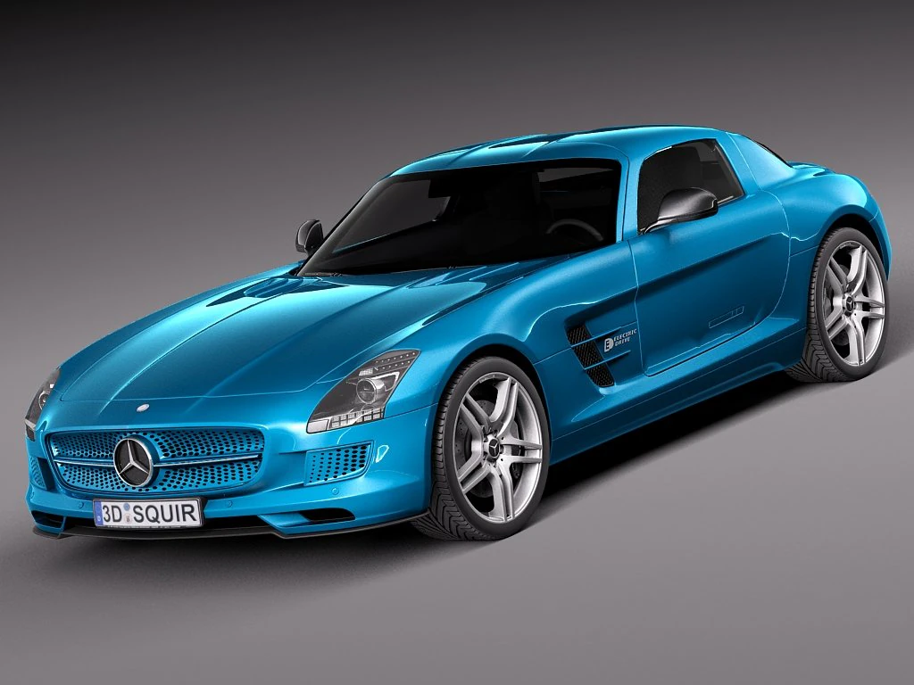 Mercedes-Benz SLS AMG Coupe z napędem elektrycznym 2014 Model 3D .c4d .max .obj .3ds .fbx .stl .blend 