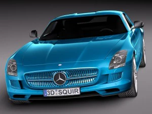 Mercedes-Benz SLS AMG Coupe z napędem elektrycznym 2014 Model 3D