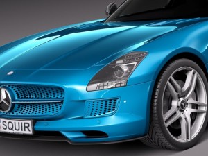 Mercedes-Benz SLS AMG Coupe Electric Drive 2014 3D मॉडल