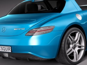 Mercedes-Benz SLS AMG Coupe Electric Drive 2014 3D मॉडल