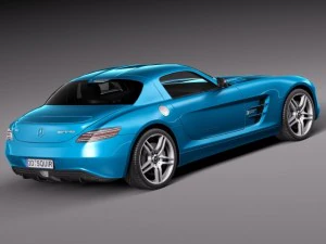 Mercedes-Benz SLS AMG Coupe z napędem elektrycznym 2014 Model 3D
