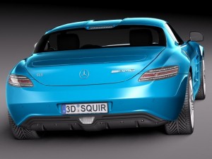 Mercedes-Benz SLS AMG Coupe Electric Drive 2014 3D मॉडल