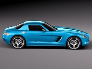 Mercedes-Benz SLS AMG Coupe Electric Drive 2014 3D मॉडल