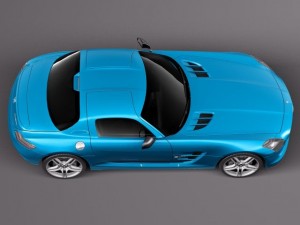 Mercedes-Benz SLS AMG Coupe Electric Drive 2014 3D मॉडल