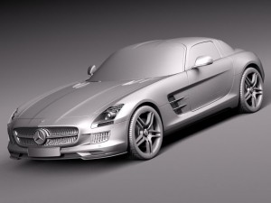 Mercedes-Benz SLS AMG Coupe Electric Drive 2014 3D मॉडल