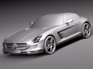 Mercedes-Benz SLS AMG Coupe z napędem elektrycznym 2014 Model 3D