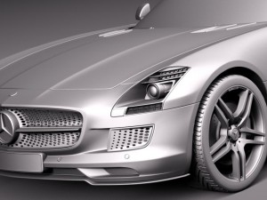 Mercedes-Benz SLS AMG Coupe Electric Drive 2014 3D मॉडल