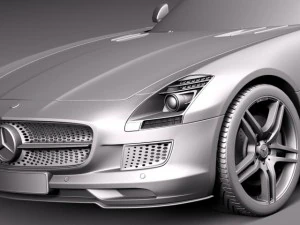 Mercedes-Benz SLS AMG Coupe z napędem elektrycznym 2014 Model 3D