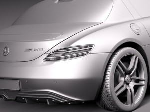 Mercedes-Benz SLS AMG Coupe Electric Drive 2014 3D मॉडल