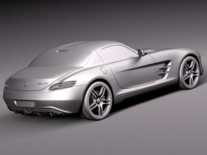 Mercedes-Benz SLS AMG Coupe Electric Drive 2014 3D मॉडल