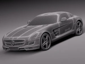 Mercedes-Benz SLS AMG Coupe z napędem elektrycznym 2014 Model 3D