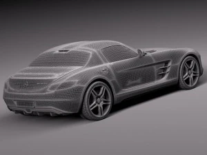 Mercedes-Benz SLS AMG Coupe z napędem elektrycznym 2014 Model 3D