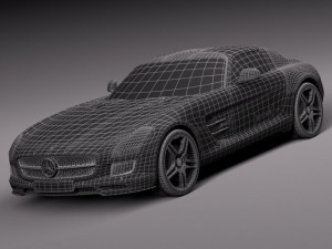 Mercedes-Benz SLS AMG Coupe Electric Drive 2014 3D मॉडल