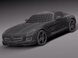 Mercedes-Benz SLS AMG Coupe z napędem elektrycznym 2014 Model 3D