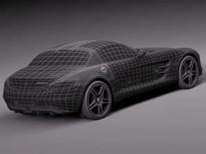 Mercedes-Benz SLS AMG Coupe z napędem elektrycznym 2014 Model 3D